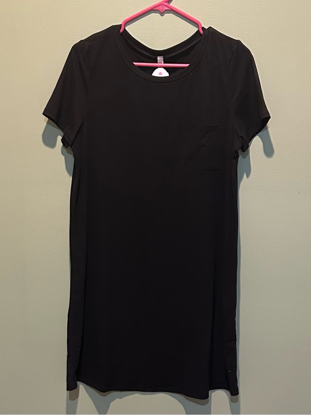 Women’s Black Short Sleeve Pocket Tee Dress